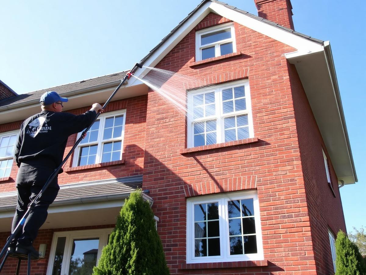 Water-Fed Pole Cleaning (Up to 3 Stories)